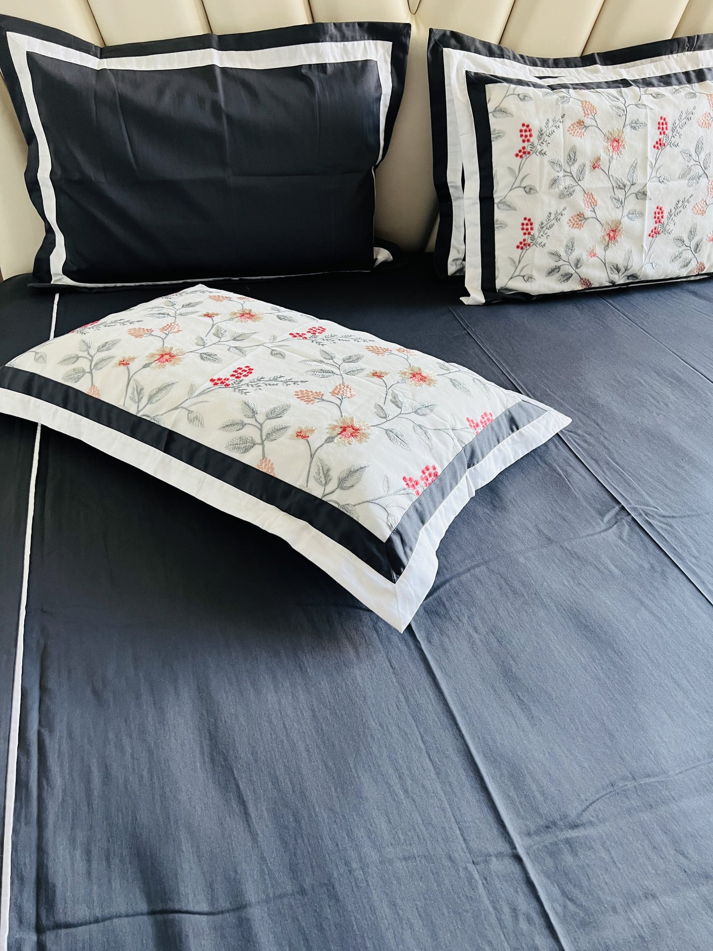 Floral Cotton Luxury Embroidery Bedsheet