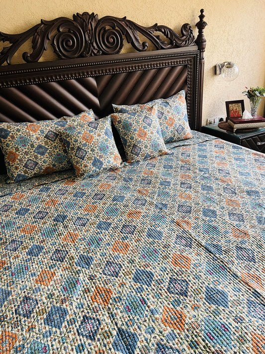 Kilm Quilted Reversible Bedcover 5pc Set