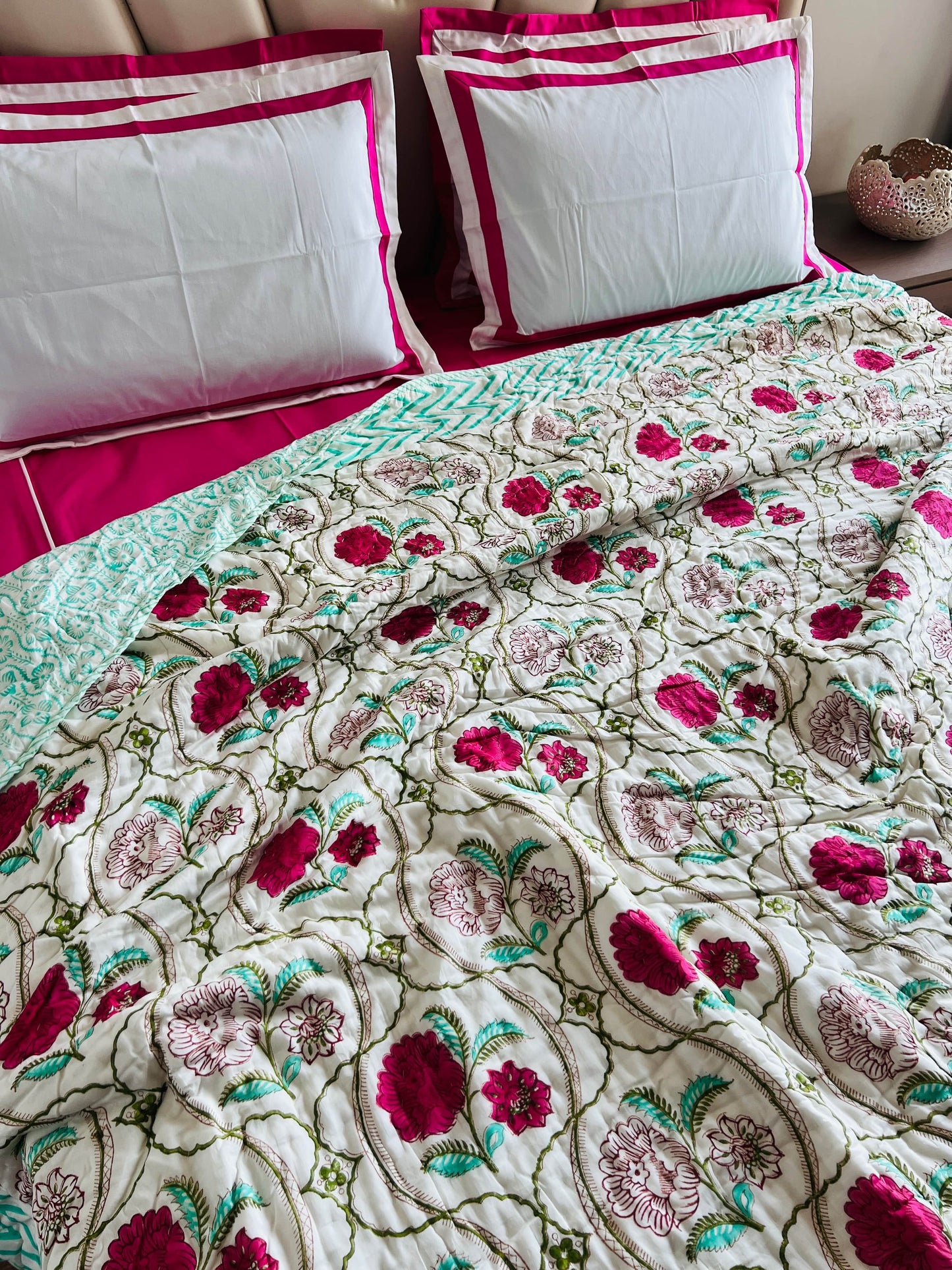 Handblock Reversible Quilt