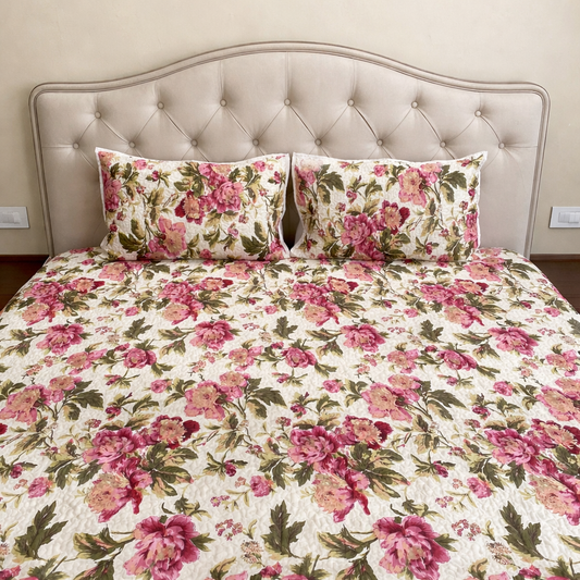Gulabo Printed Quilted Bedcover 3pc Set
