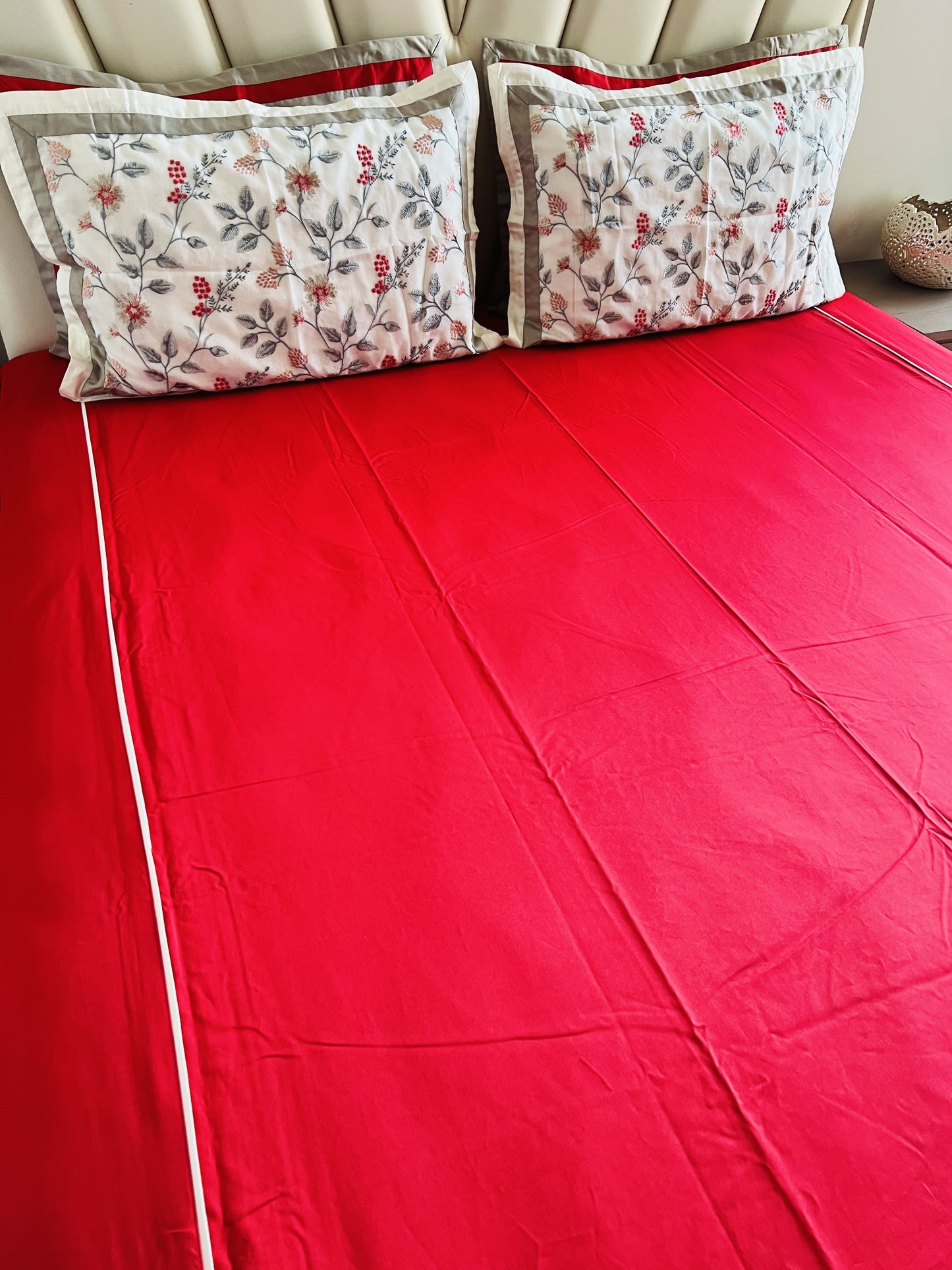 Floral Cotton Luxury Embroidery Bedsheet