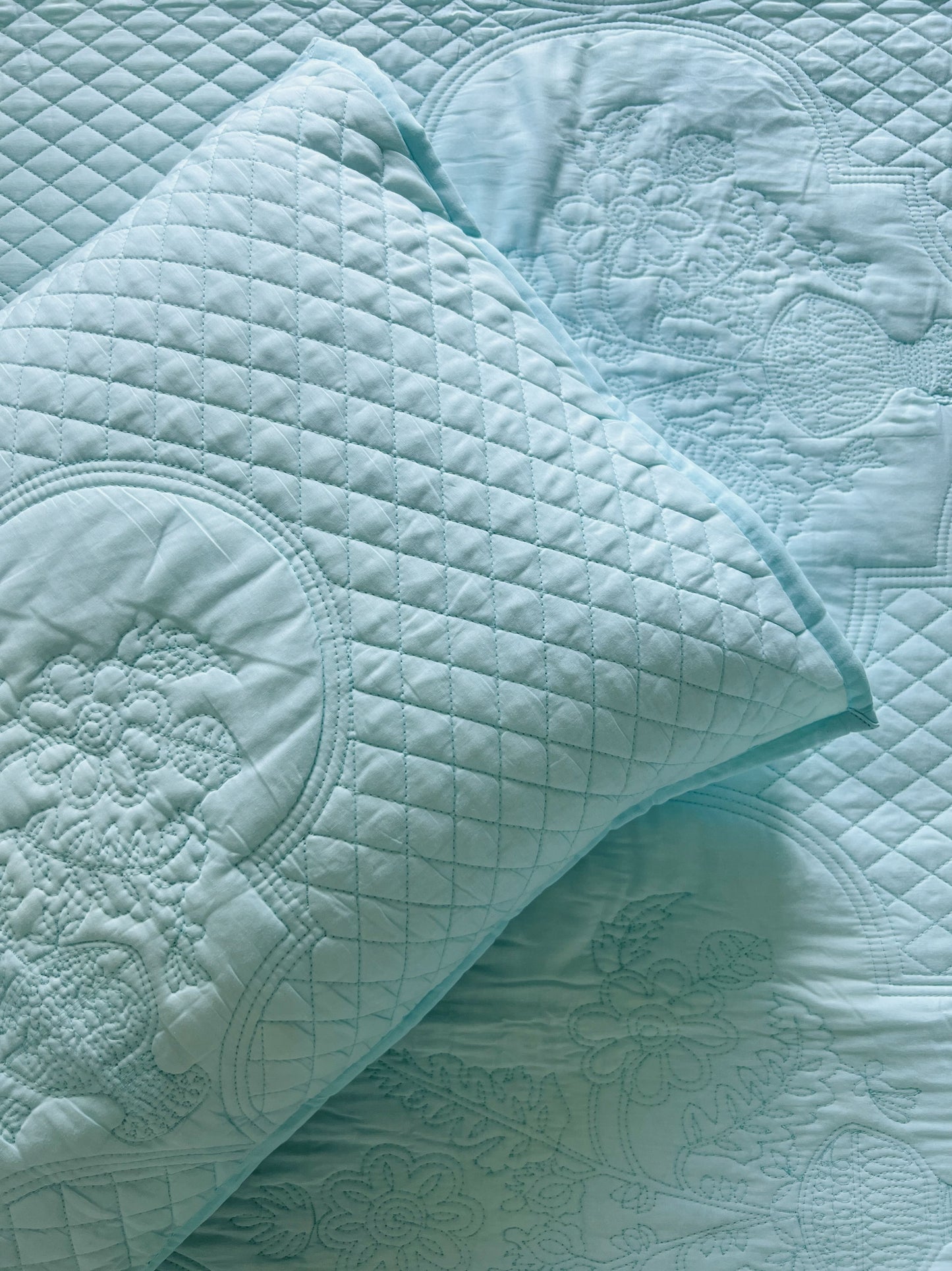 Carnation Quilted Solid Bedcover 3pc Set