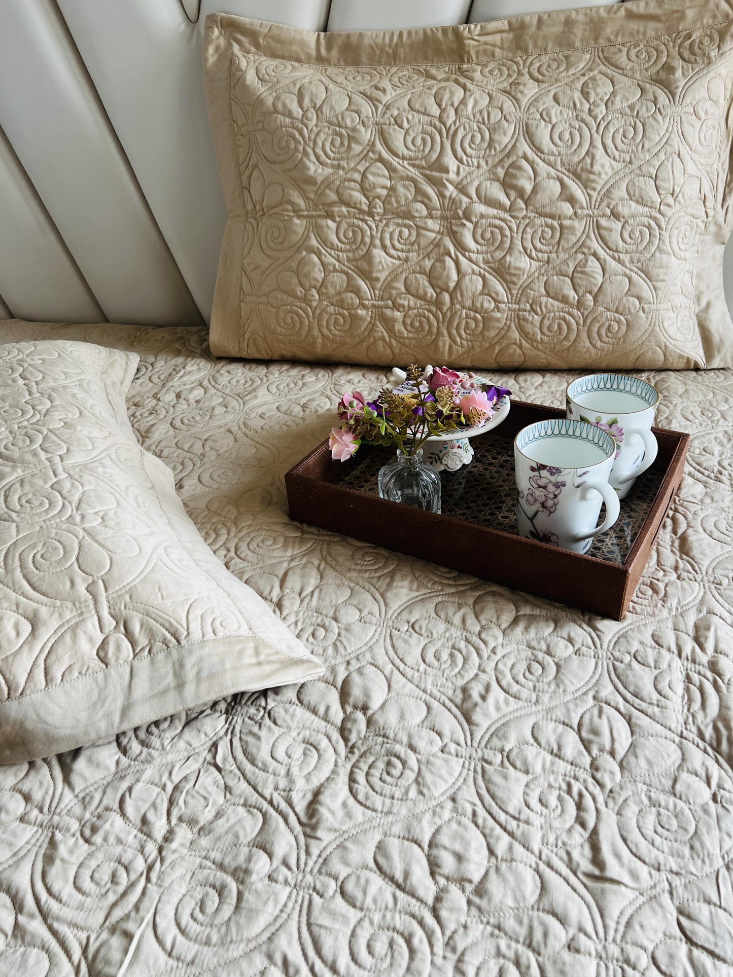 Amara Quilted Solid Bedcover 3pc Set