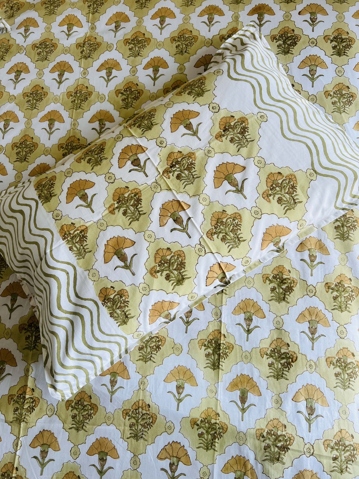 Marigold Bloom Handblock Set