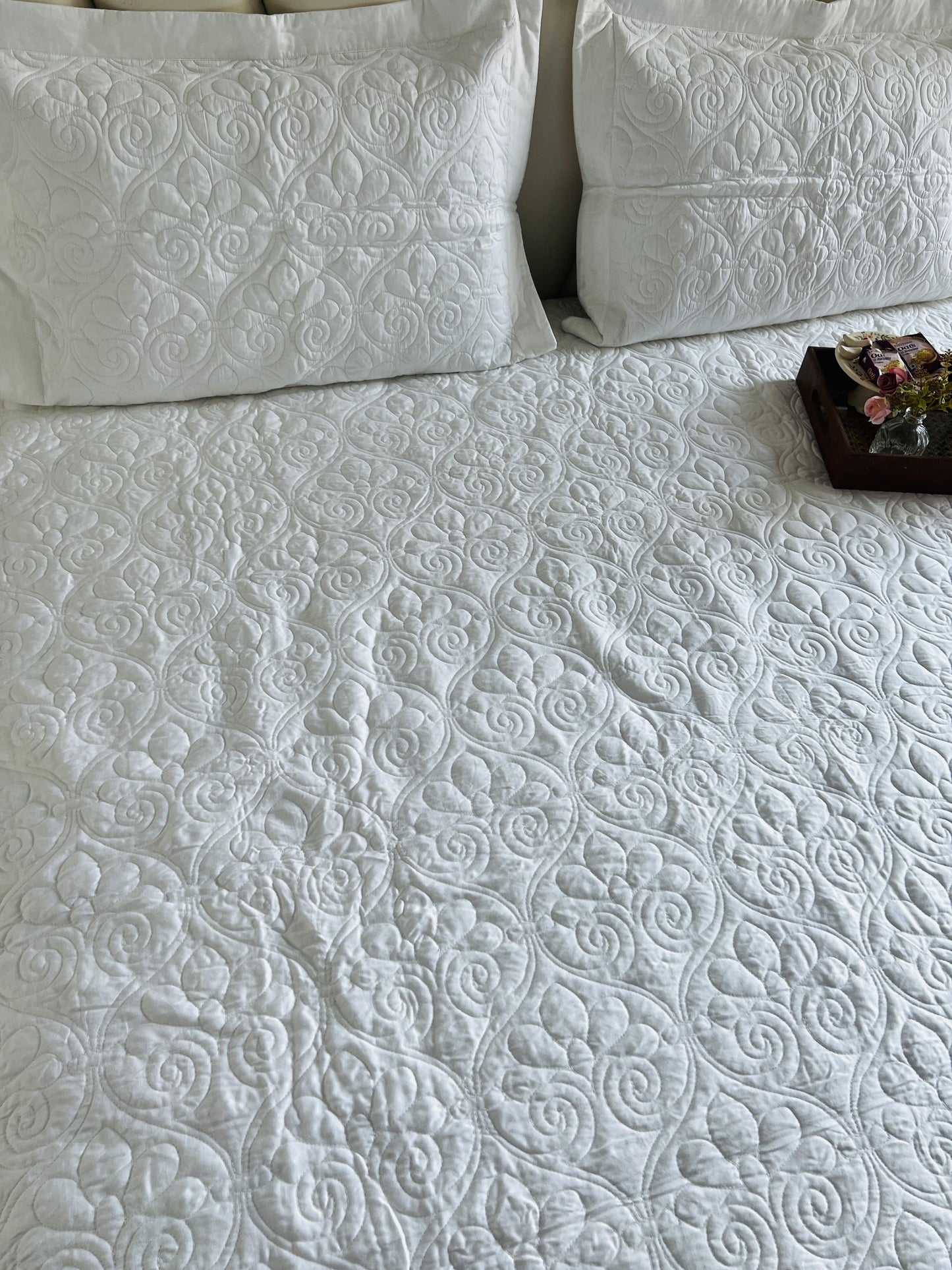 Amara Quilted Solid Bedcover 3pc Set