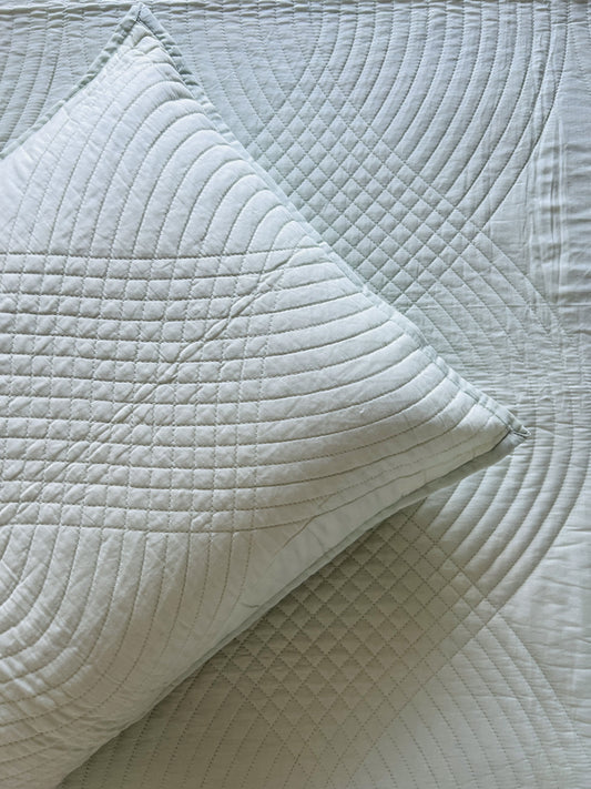 Spiral Quilted Solid Bedcover 3pc Set