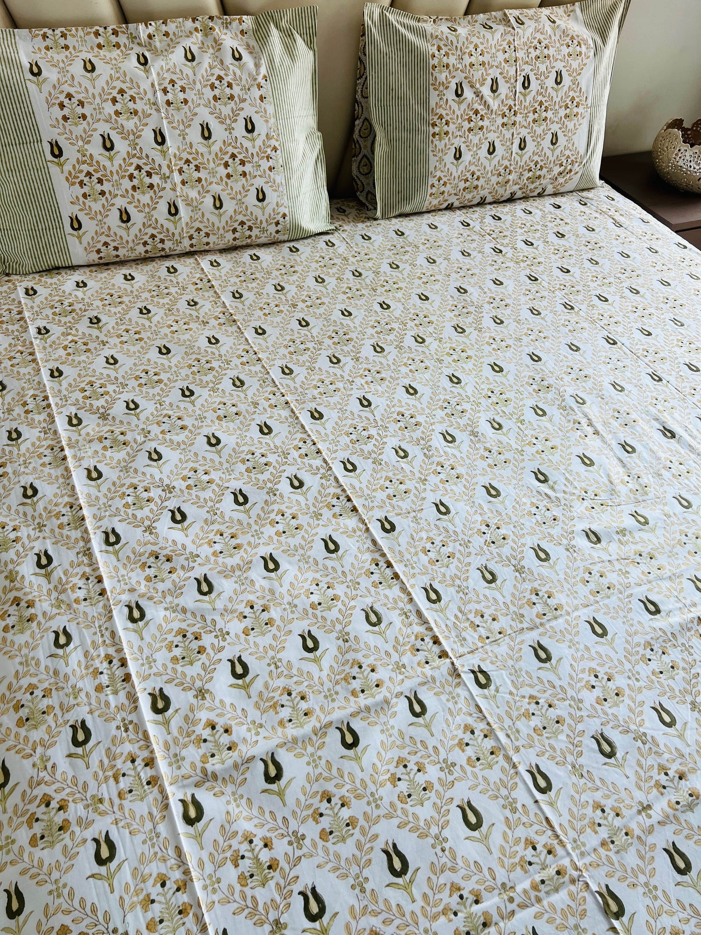 Tulip Gold Handblock Set