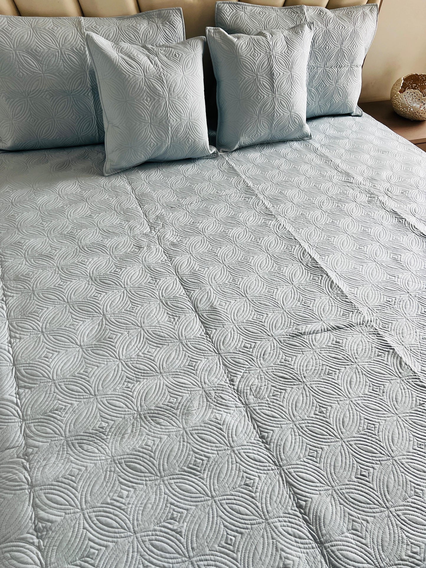 Aqua Quilted Bedcover 5pc Set