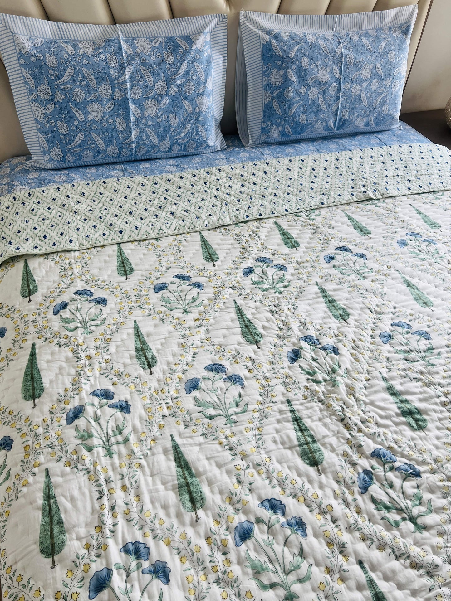 Handblock Reversible Quilt
