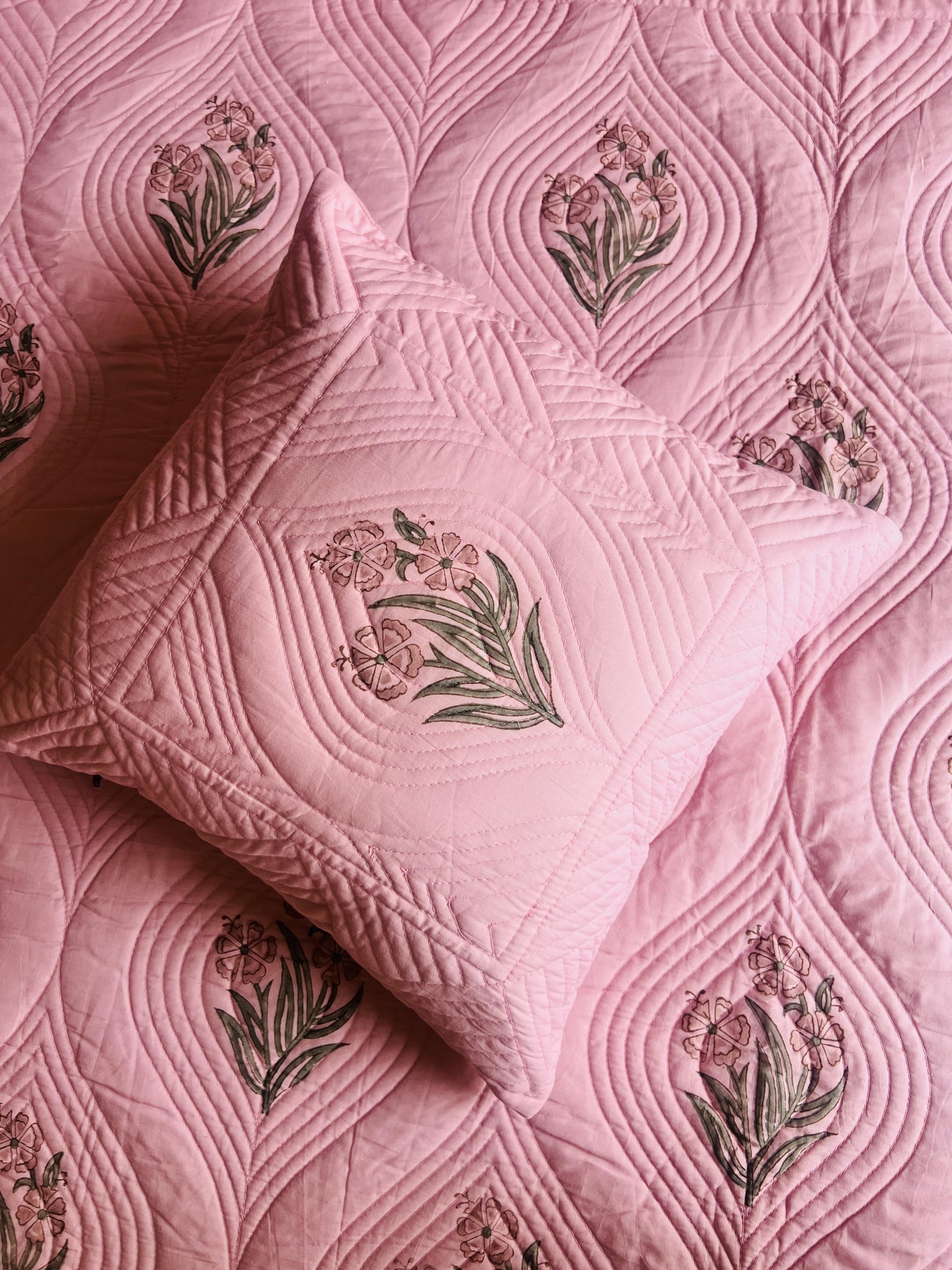 Periwinkle Quilted Bedcover 5pc Set