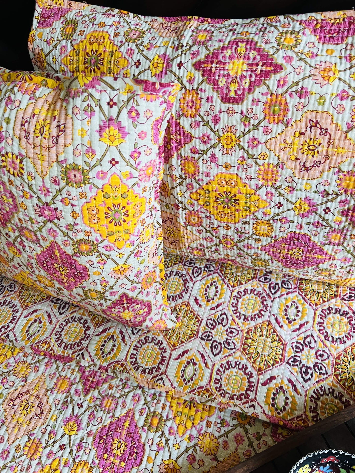 Kilm Quilted Reversible Bedcover 5pc Set