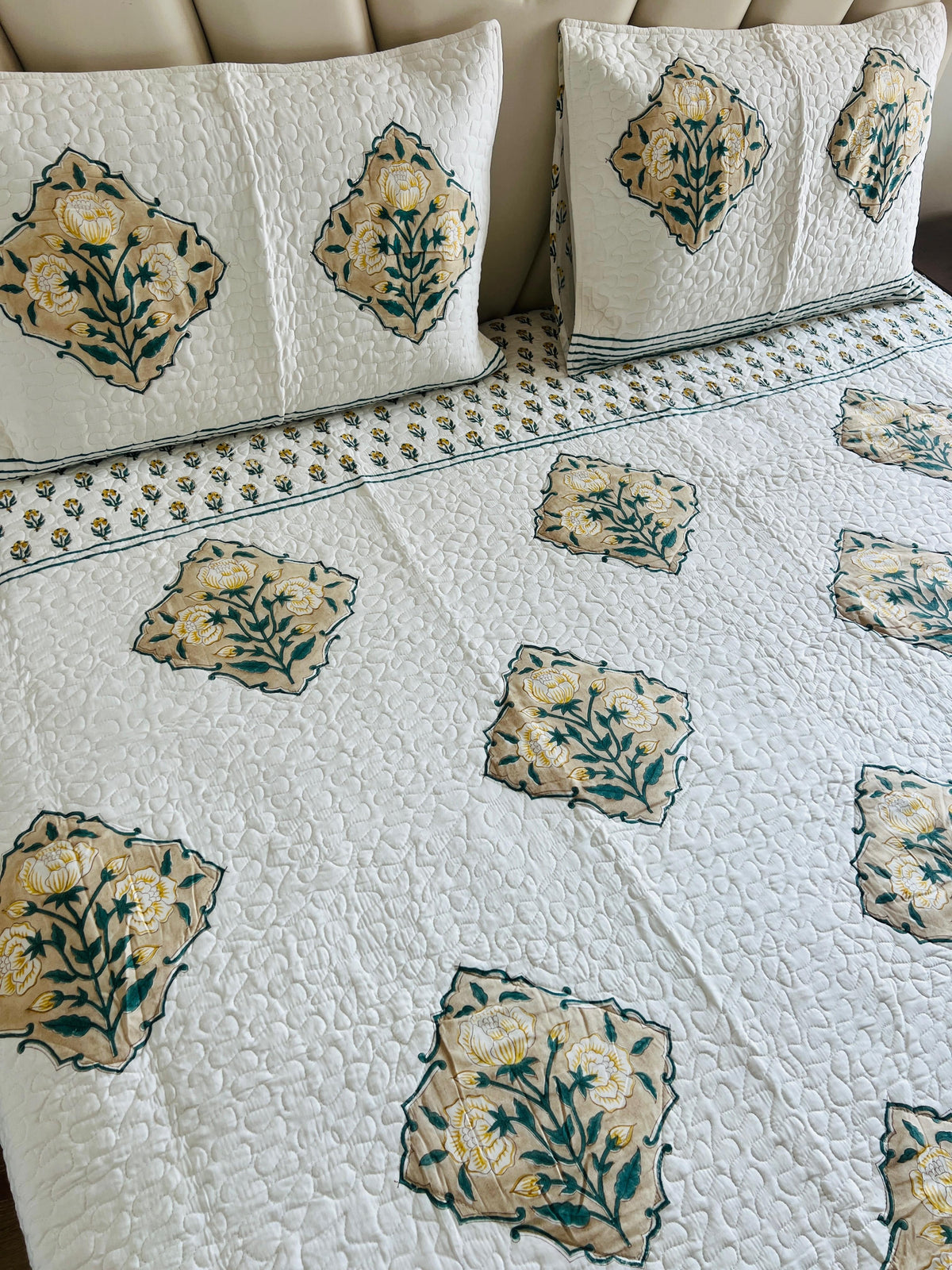 Yellow Rose Handblock Set