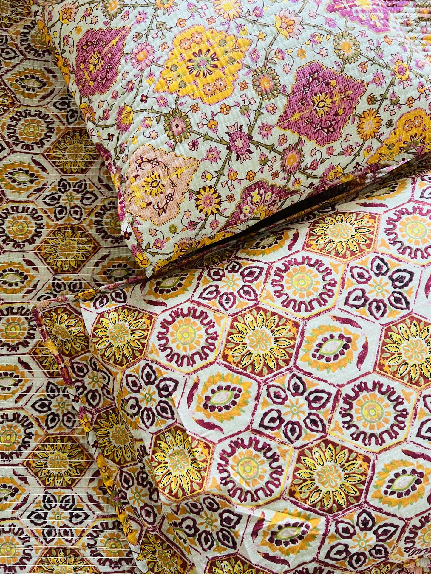 Kilm Quilted Reversible Bedcover 5pc Set