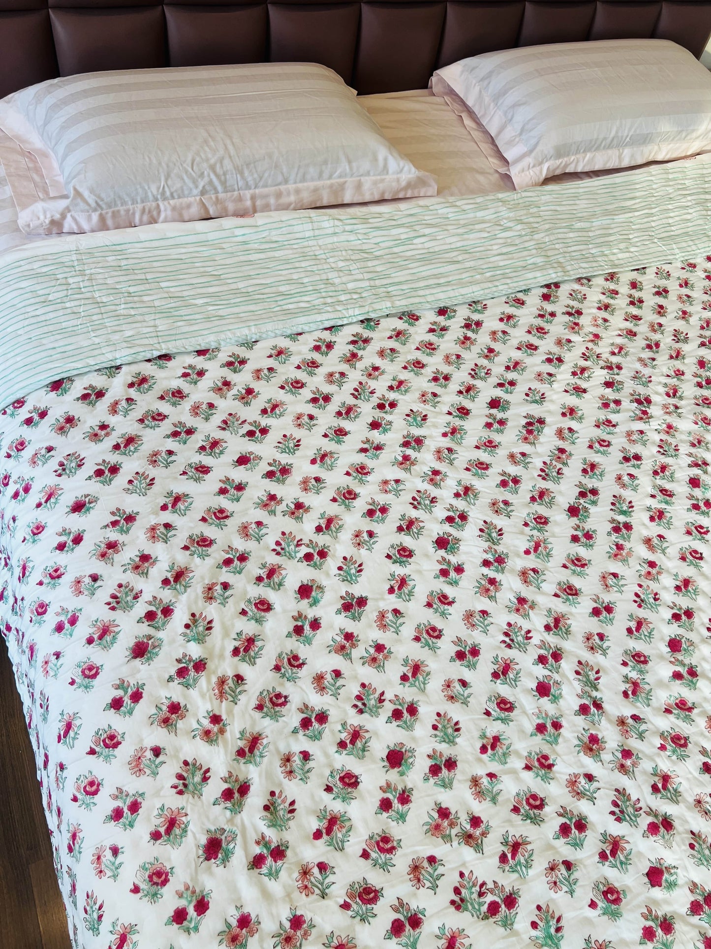 Handblock Reversible Quilt
