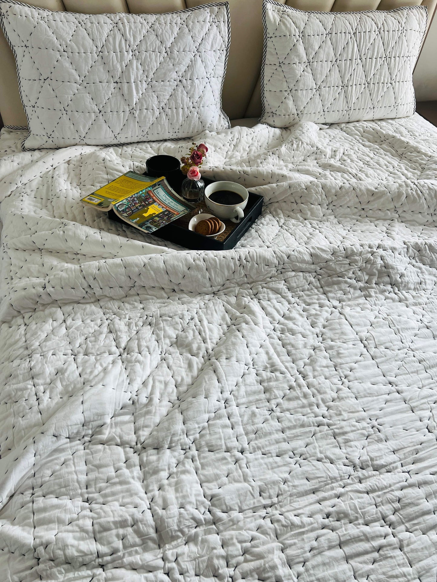 King Size Kantha Bedcover/Quilt