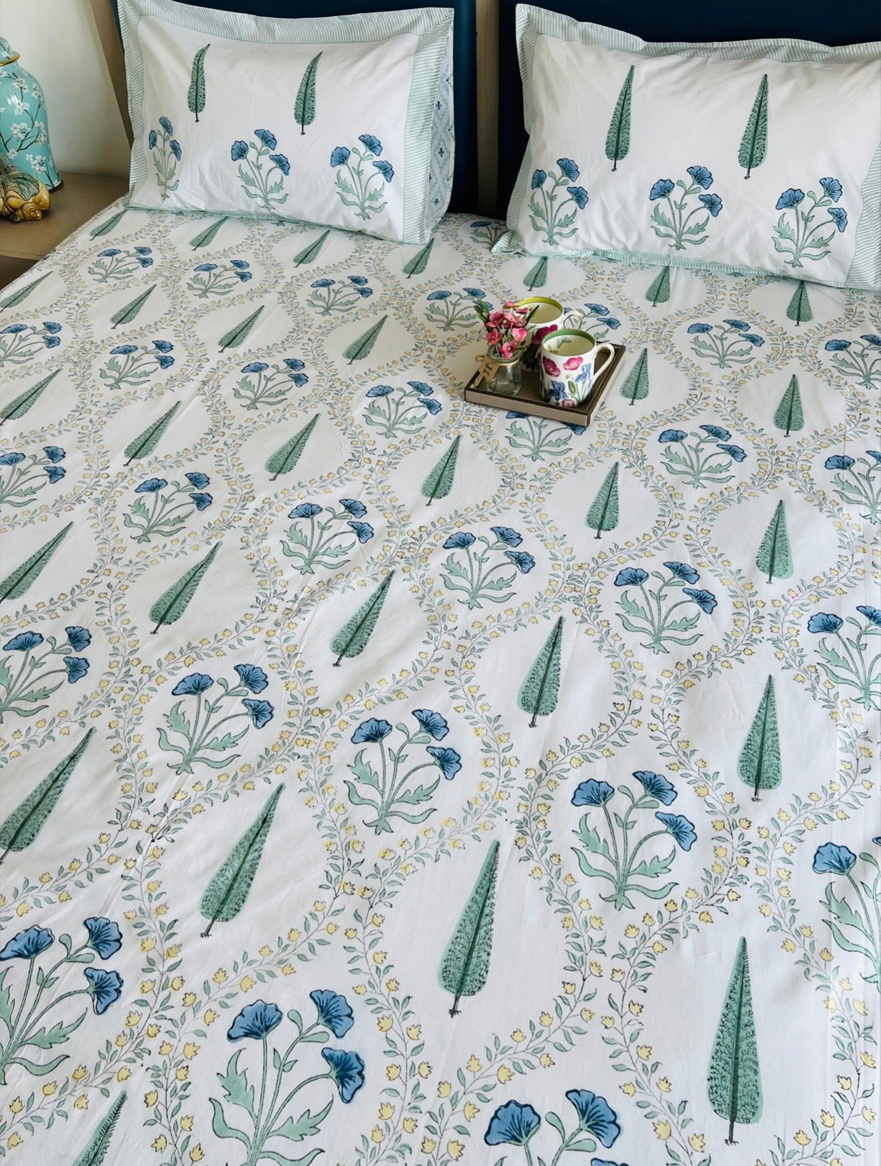 Blue Tulip Handblock Set