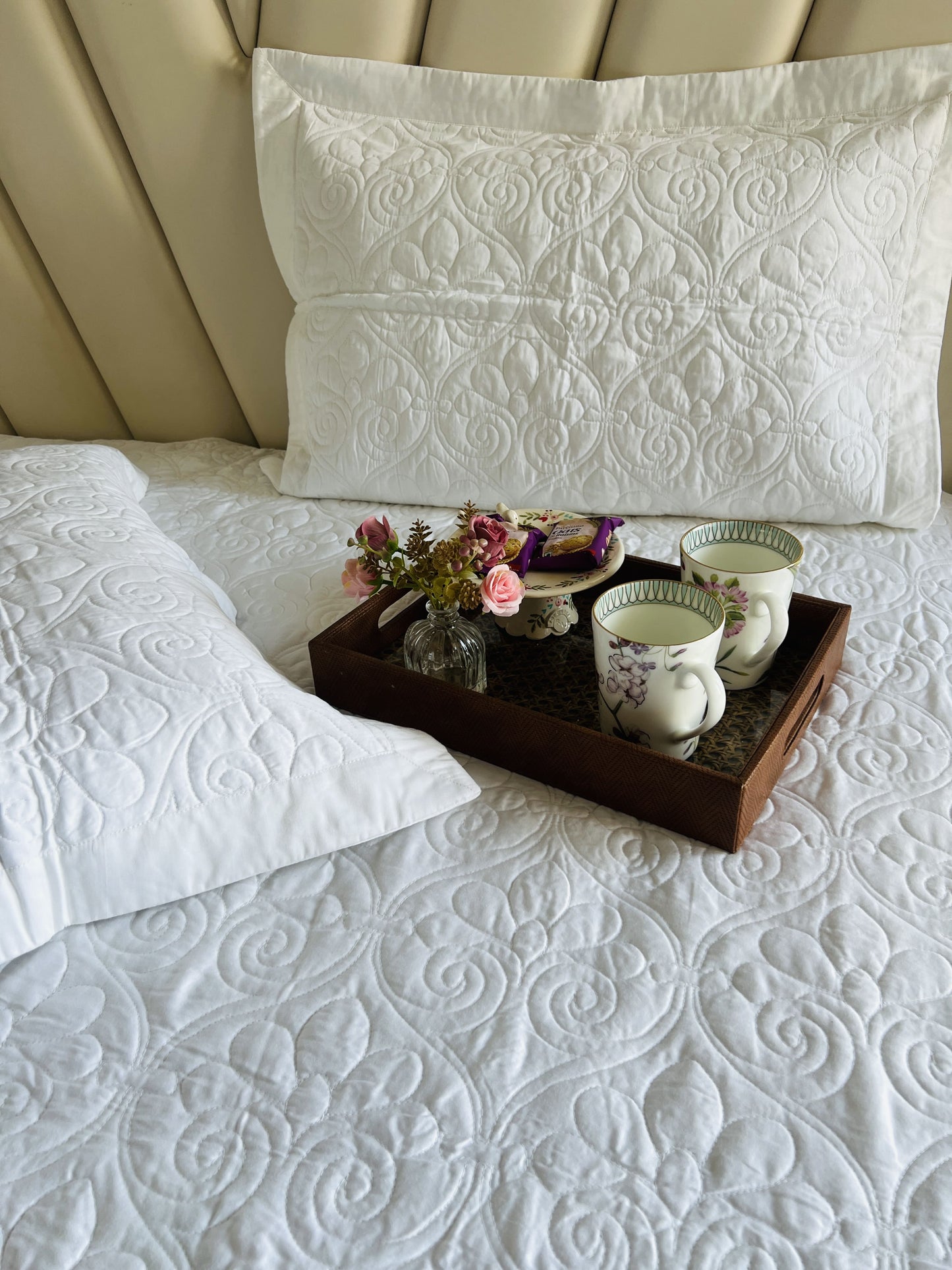 Amara Quilted Solid Bedcover 3pc Set