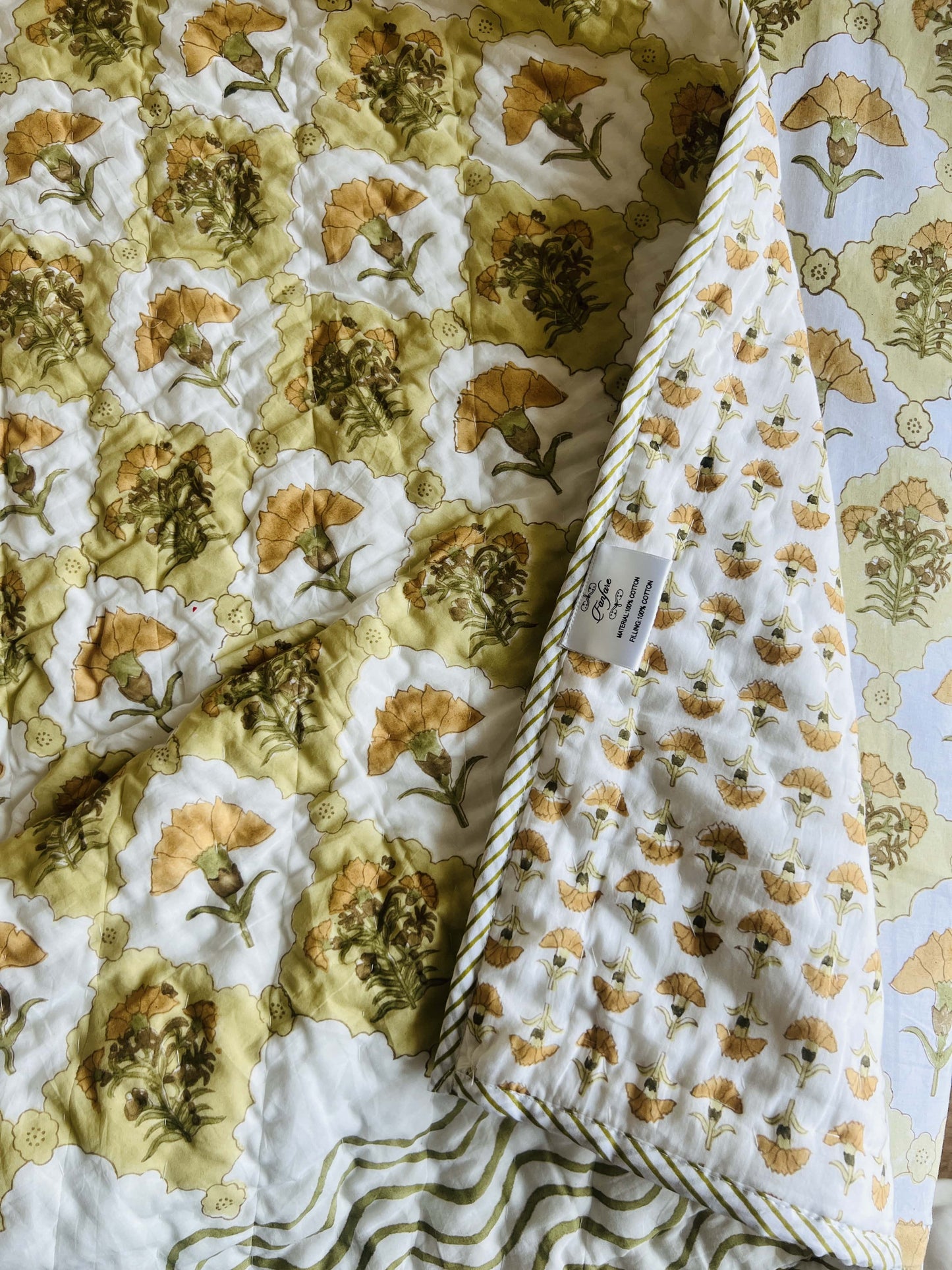 Marigold Bloom Handblock Set
