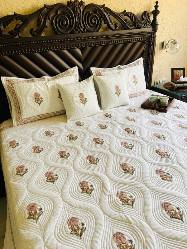SOLID KING SIZE 5PC BEDCOVERS