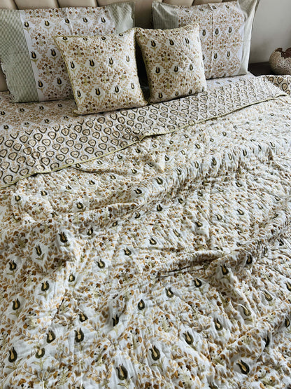 Tulip Gold Handblock Set