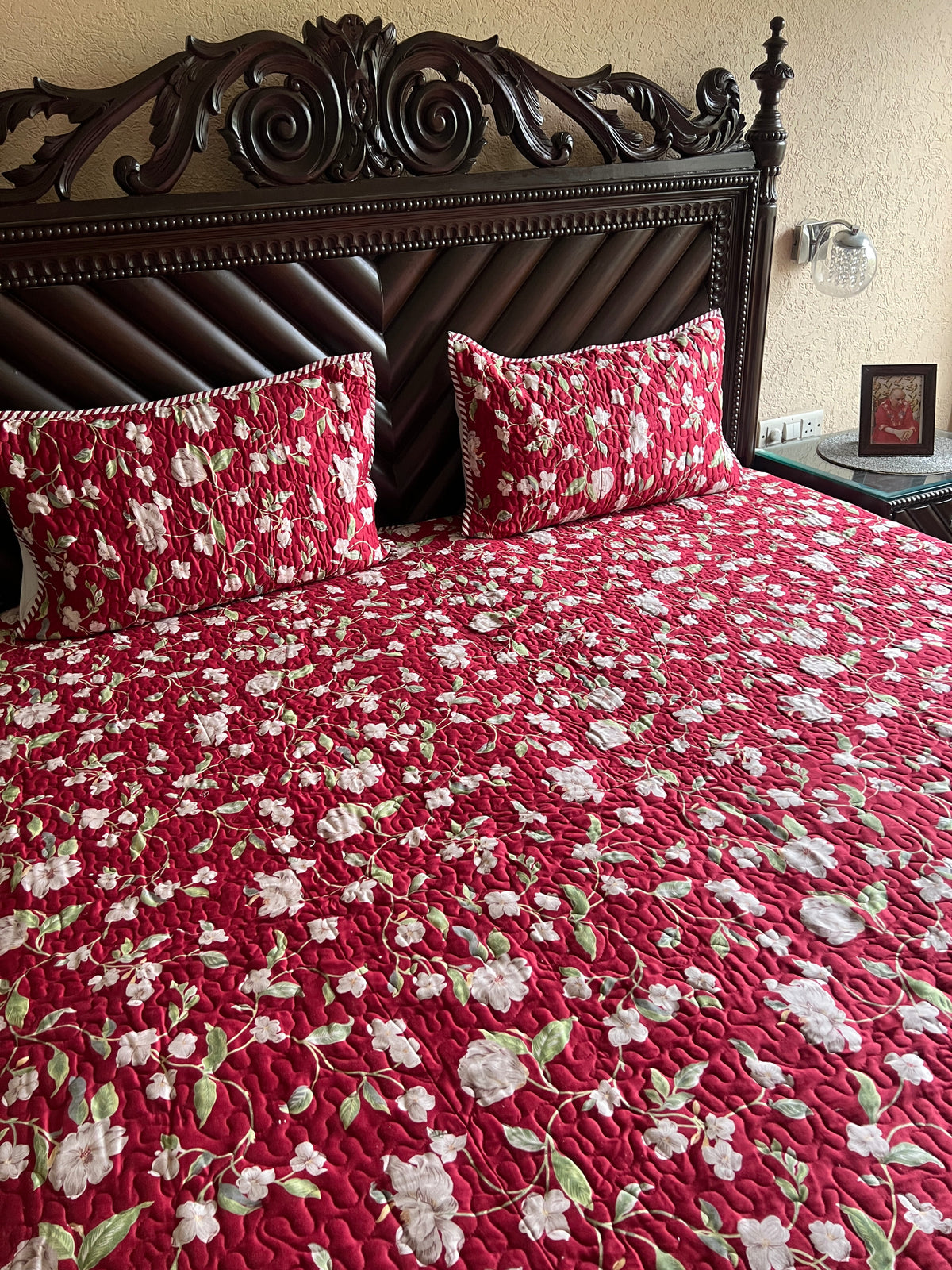 Printed Quilted Bedcover 3pc Set