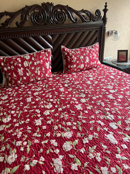 Printed Quilted Bedcover 3pc Set
