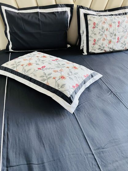 Floral Cotton Luxury Embroidery Bedsheet