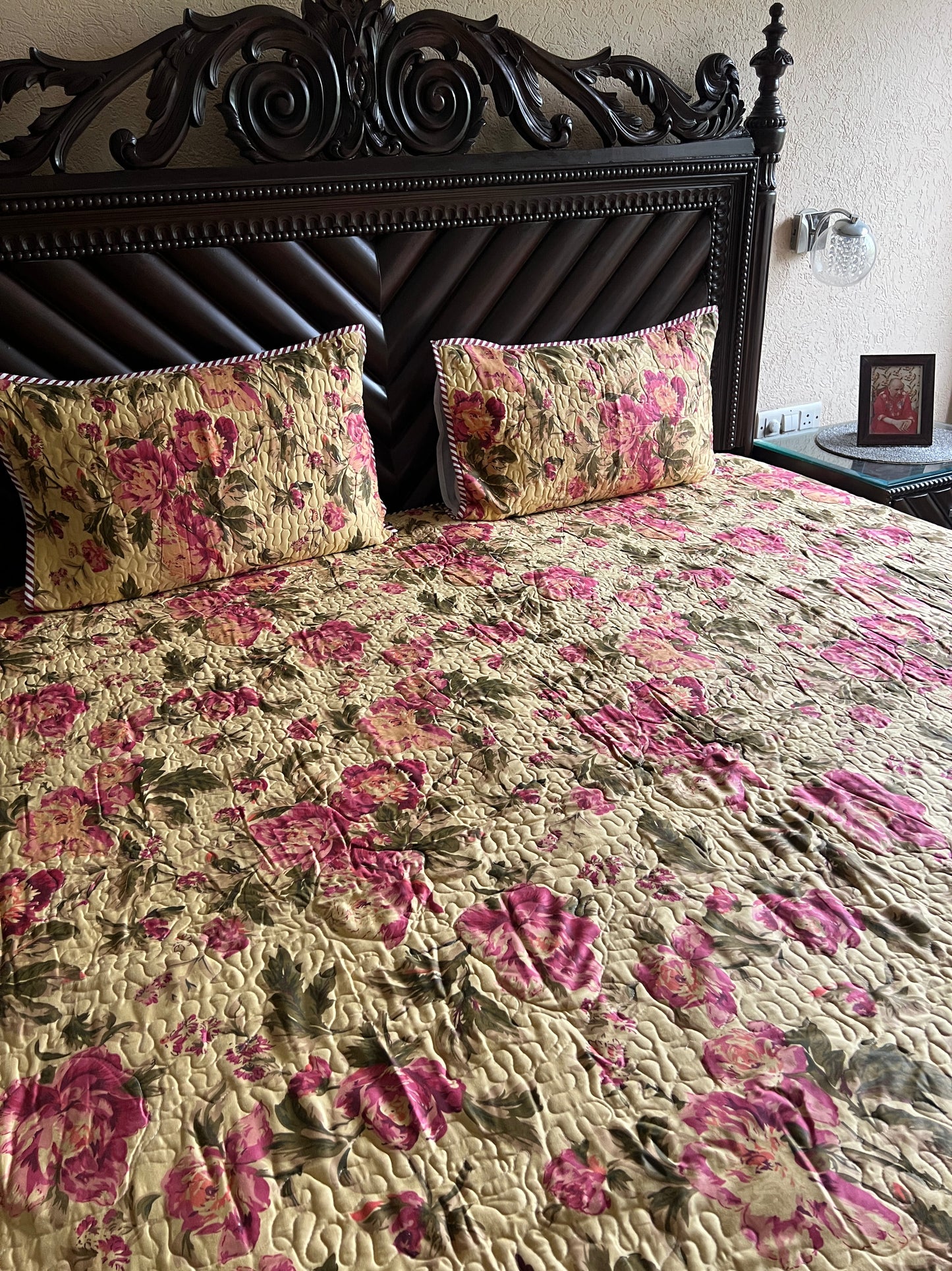 Gulabo Printed Quilted Bedcover 3pc Set