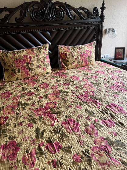 Gulabo Printed Quilted Bedcover 3pc Set