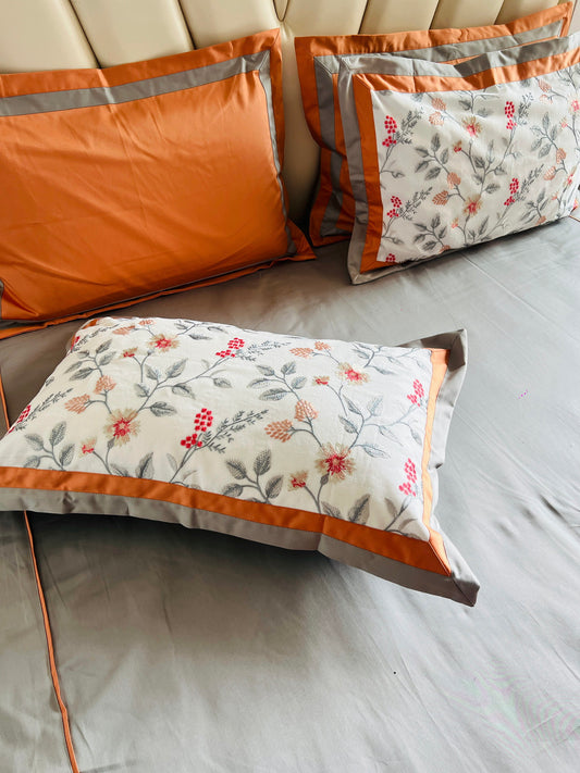Floral Cotton Luxury Embroidery Bedsheet