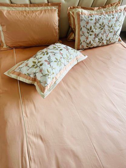 Floral Cotton Luxury Embroidery Bedsheet