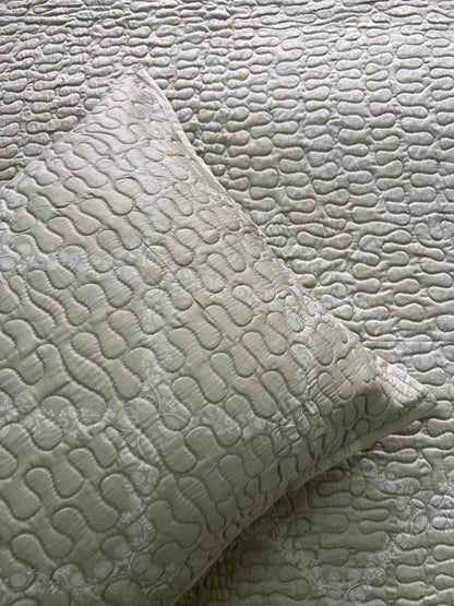 Serene Beige Quilted Bedcover 3pc Set