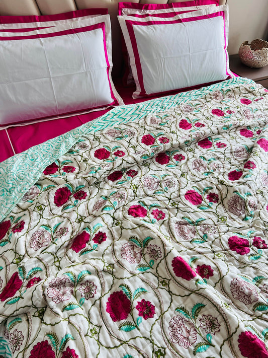 Handblock Reversible Quilt