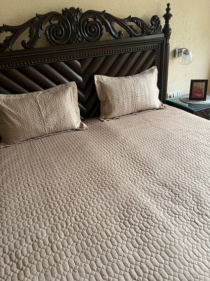 Hexa King Size Quilted Bedcover 3pc Set