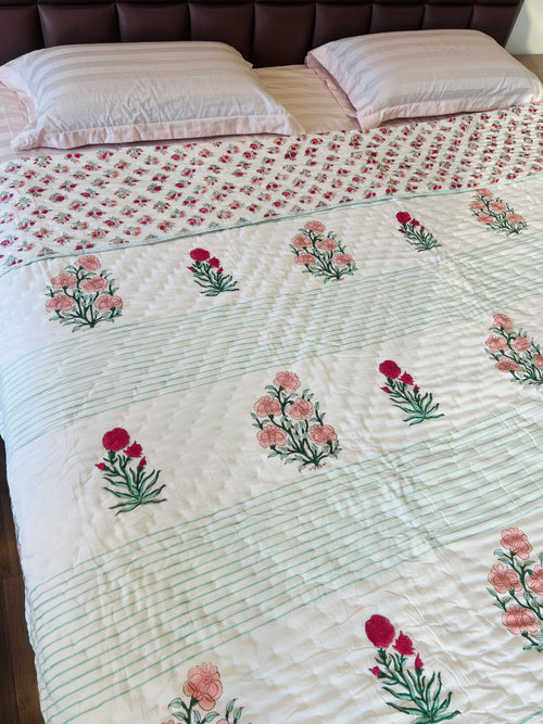 Handblock Reversible Quilt