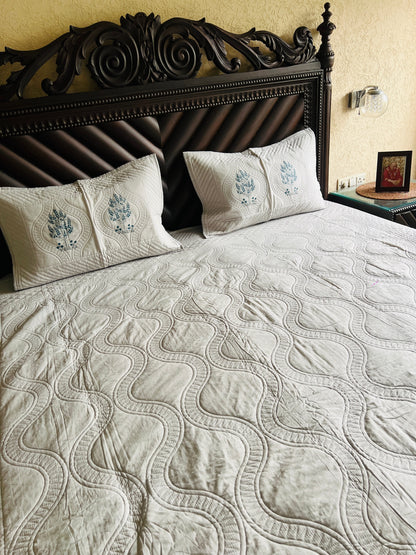 Jaal Handblock Bedcover