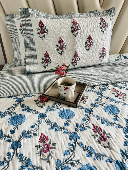 Handblock Quilt & Bedcover Set