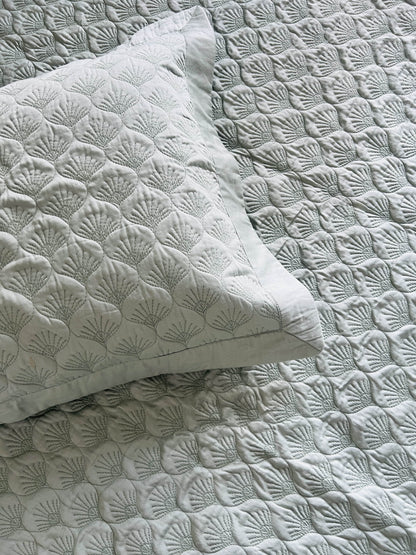 Ellora Quilted Solid Bedcover 3pc Set