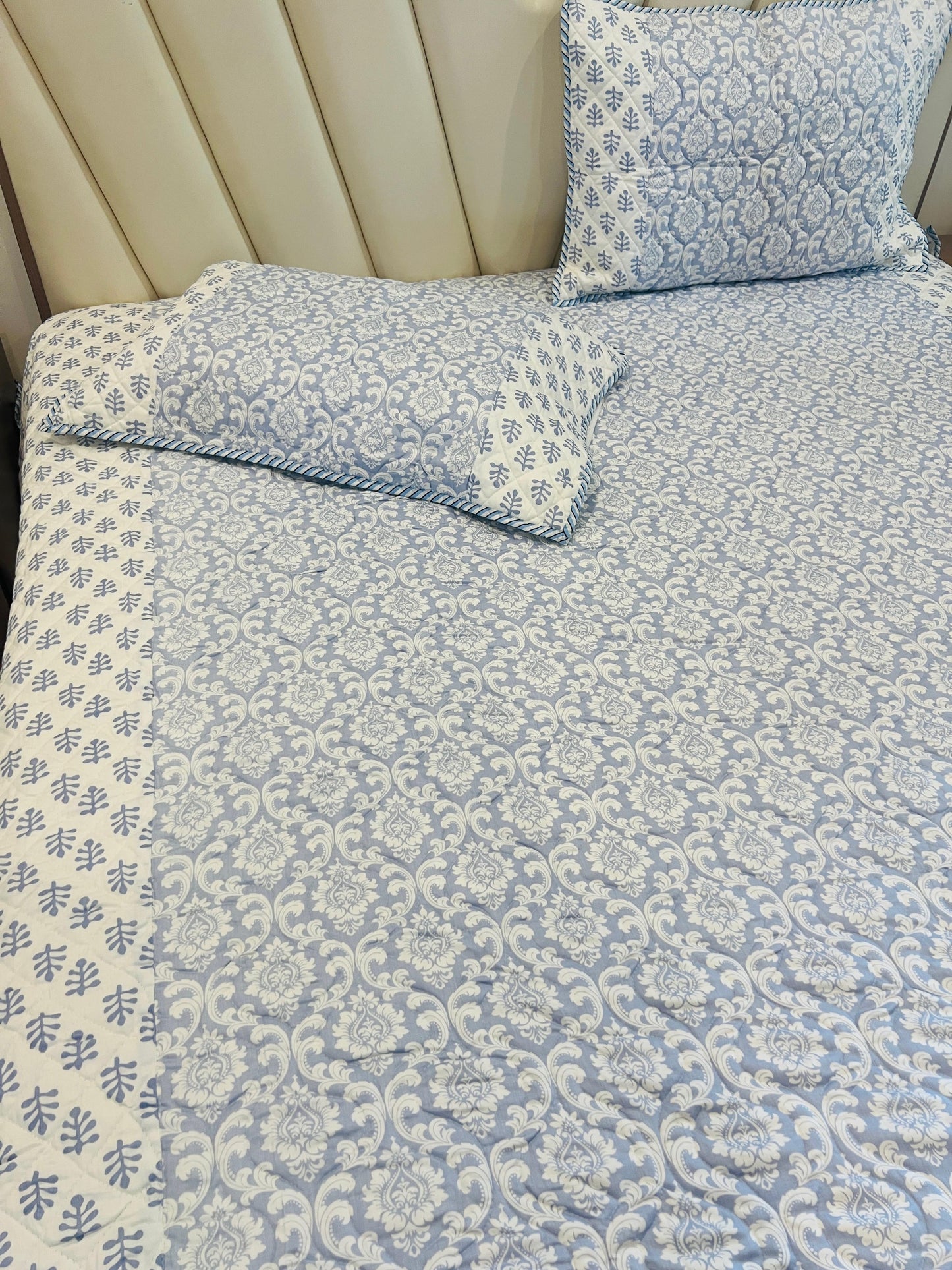 Printed Quilted Bedcover 3pc Set