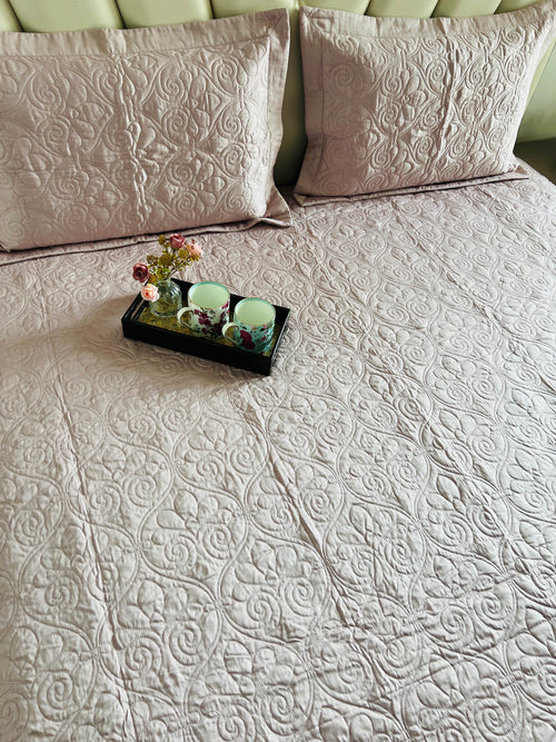 Amara Quilted Solid Bedcover 3pc Set