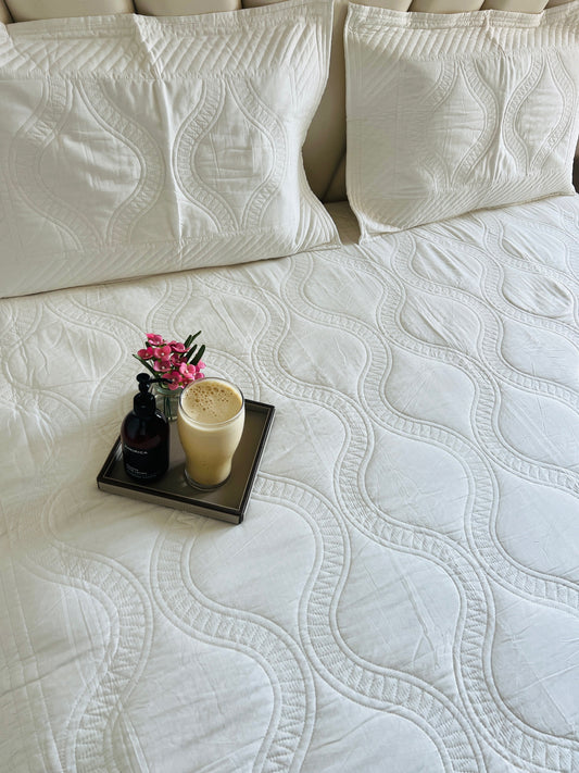 Jaal Quilted Bedcover 3pc Set