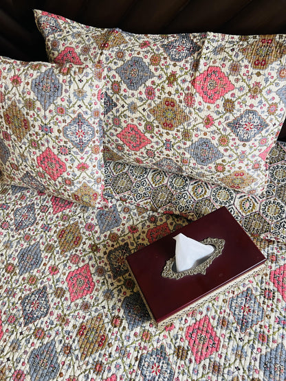 Kilm Quilted Reversible Bedcover 5pc Set