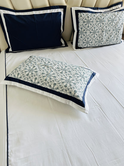 White Cotton Luxury Embroidery Bedsheet