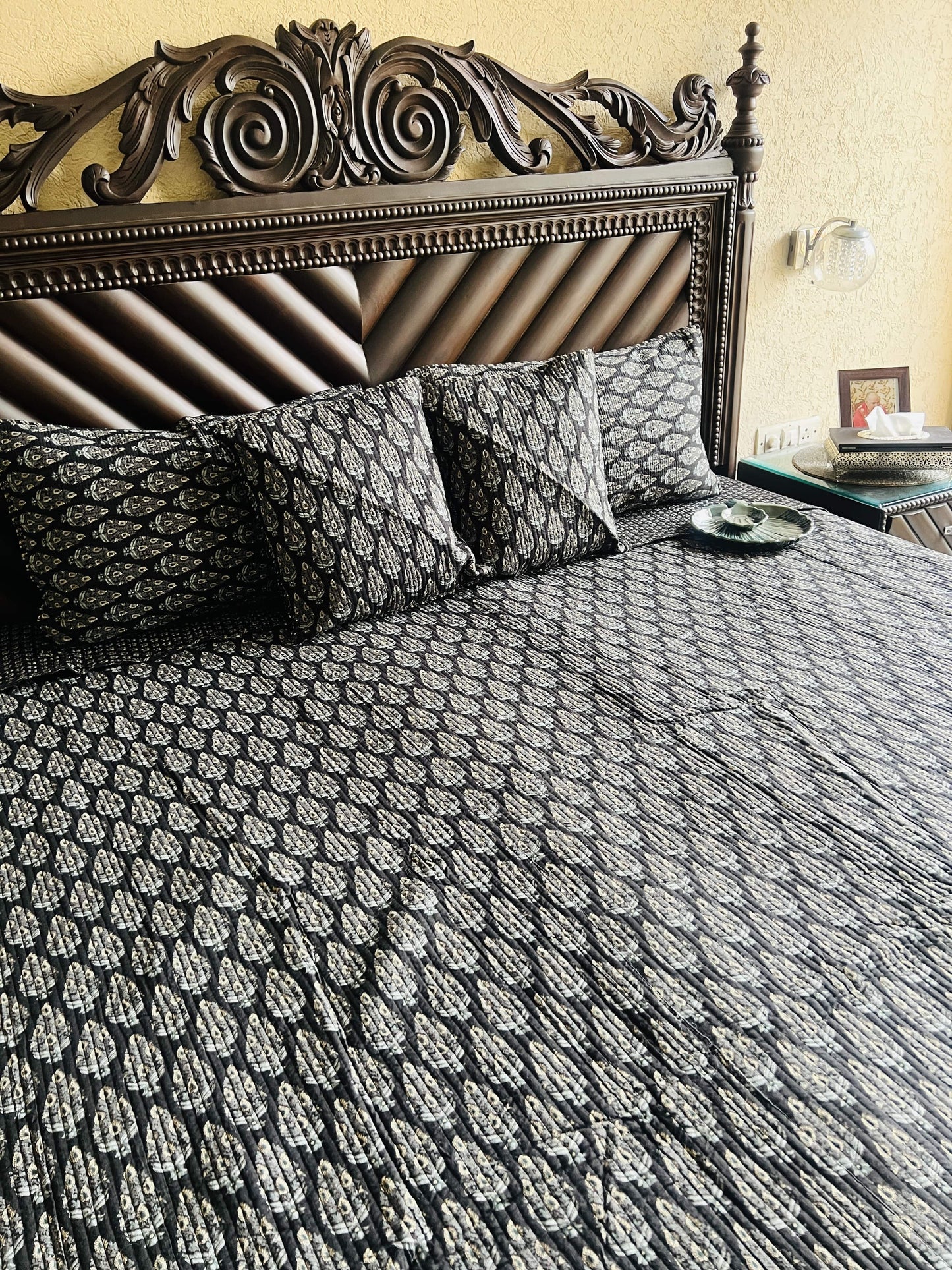 Quilted Reversible Bedcover 5pc Set