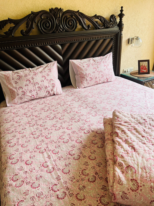 Pink Anaar Handblock Set