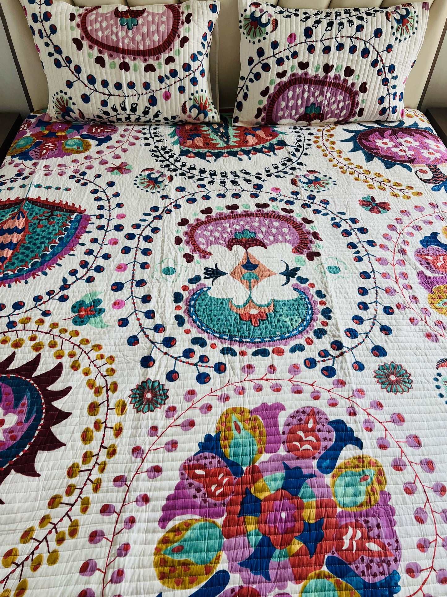 Quilted Bedcover 3pc Set