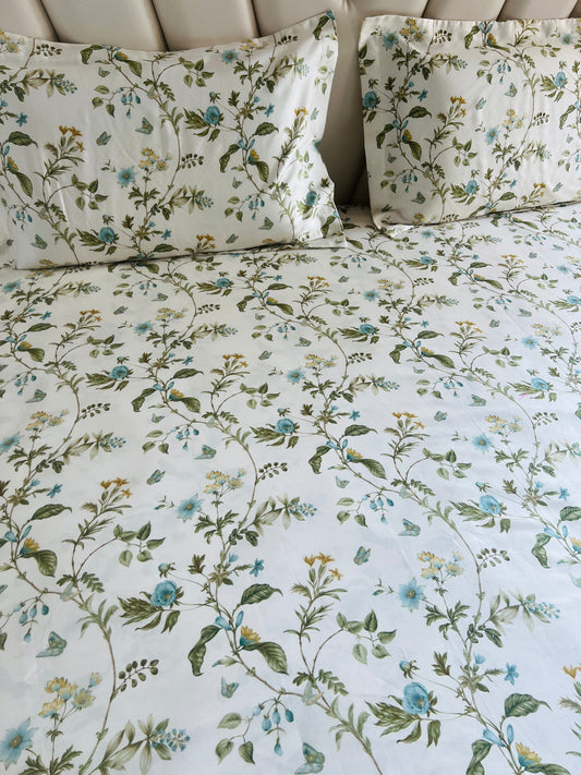 Floral King Size Printed Bedsheet