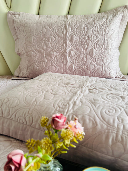 Amara Quilted Solid Bedcover 3pc Set
