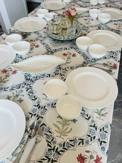 8 Seater Handblock Table Cover