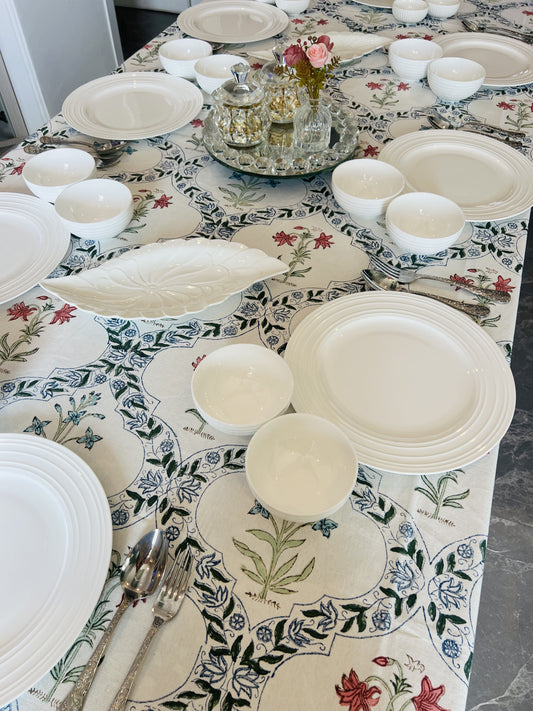 8 Seater Handblock Table Cover